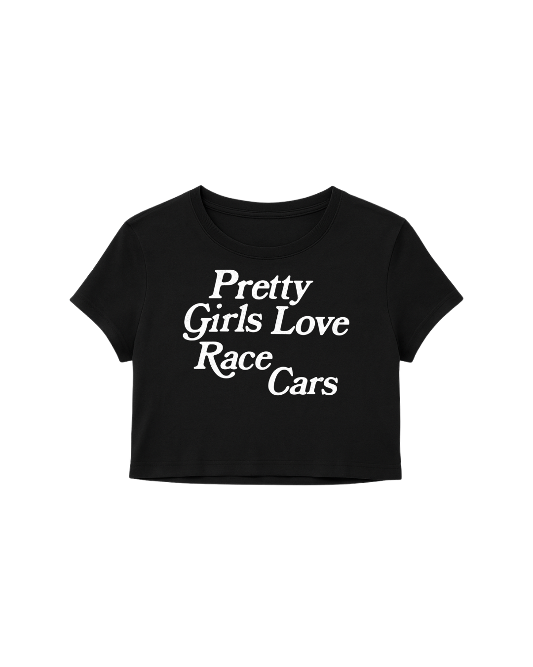 Pretty Girls Love Race Cars Women's Crop Top
